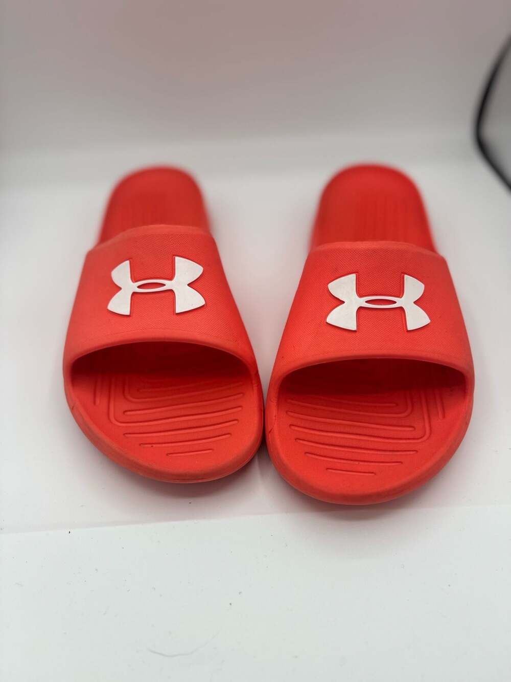 Under Armour Unisex UA Core PTH Slide Sandals, peachy orange color